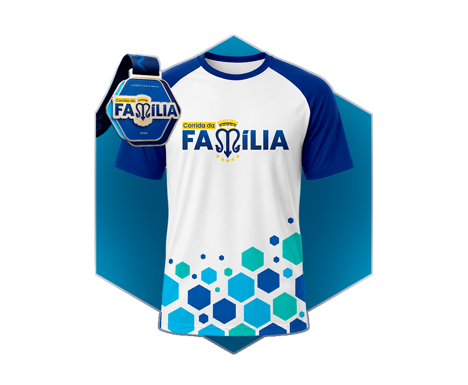 Kit da Corrida da Família: camisa e medalha